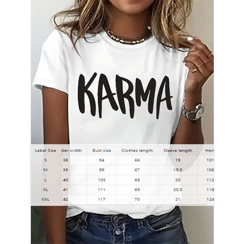 The "KARMA" Graphic Summer T-Shirt - I Love Goods