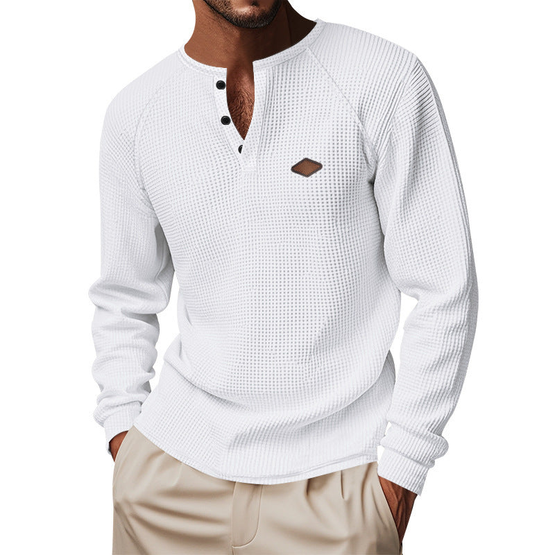 Men's Quick-Dry Waffle Henry Shirt - I Love Goods