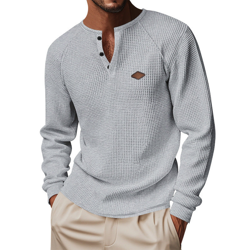 Men's Quick-Dry Waffle Henry Shirt - I Love Goods