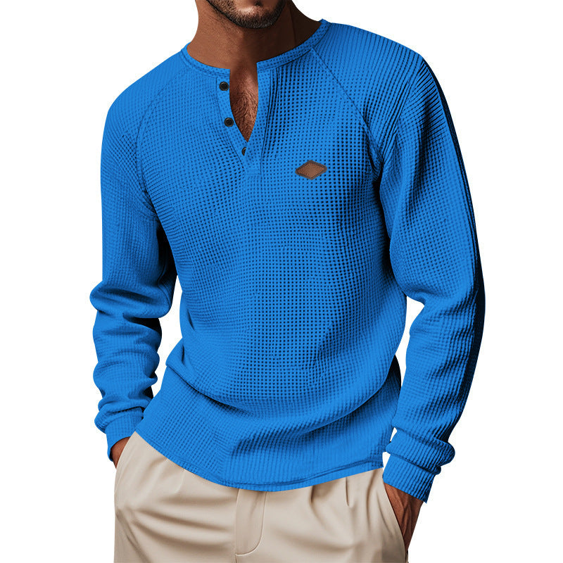 Men's Quick-Dry Waffle Henry Shirt - I Love Goods