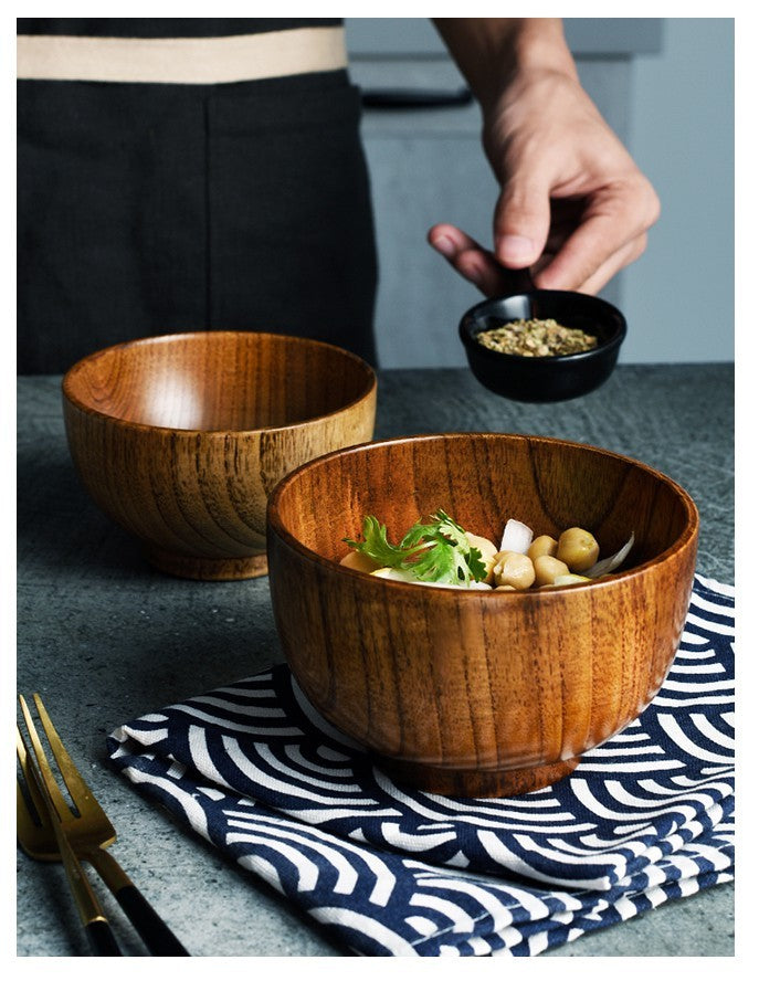 Retro Japanese style wooden tableware - I Love Goods