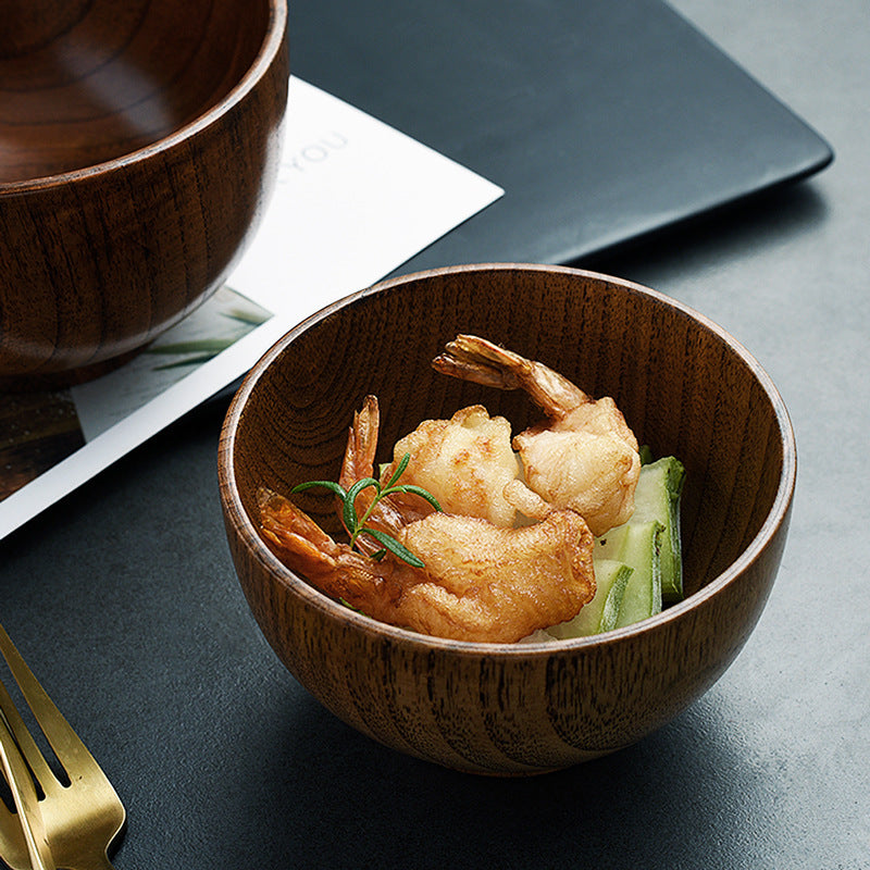 Retro Japanese style wooden tableware - I Love Goods