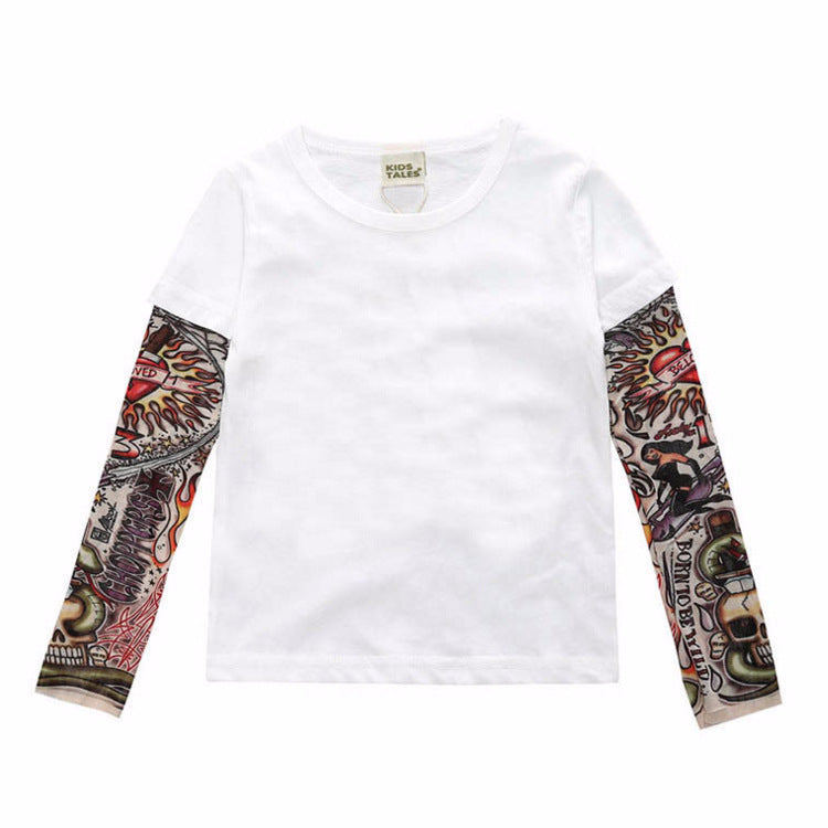 Tattoo long sleeve stitching top - I Love Goods