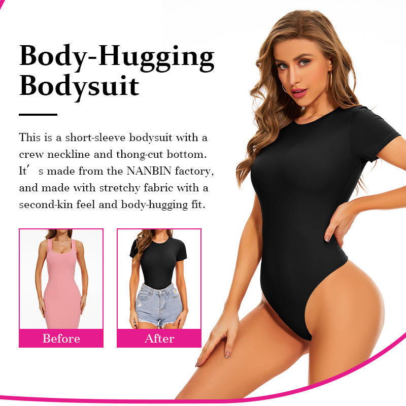 Second-Skin Short-Sleeve Shapewear - I Love Goods