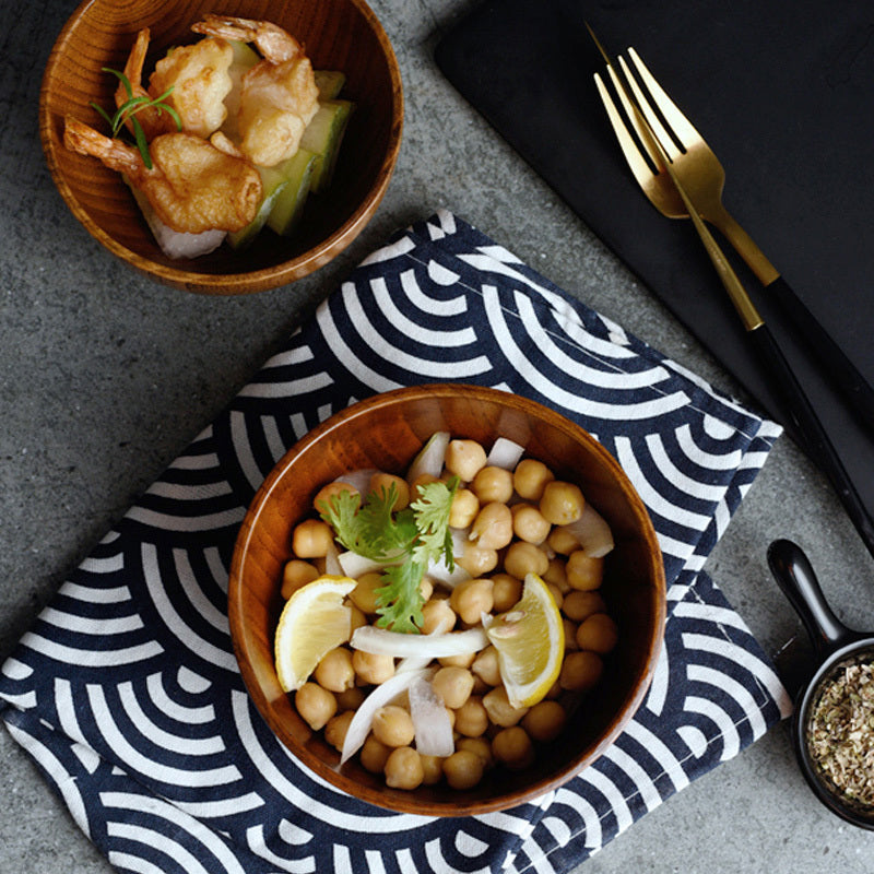 Japanese-Style Wooden Serving Bowls - I Love Goods