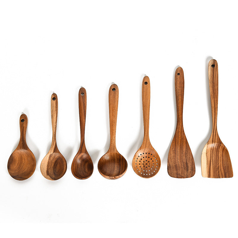 Natural Teak Wood Cooking Tool Set - I Love Goods