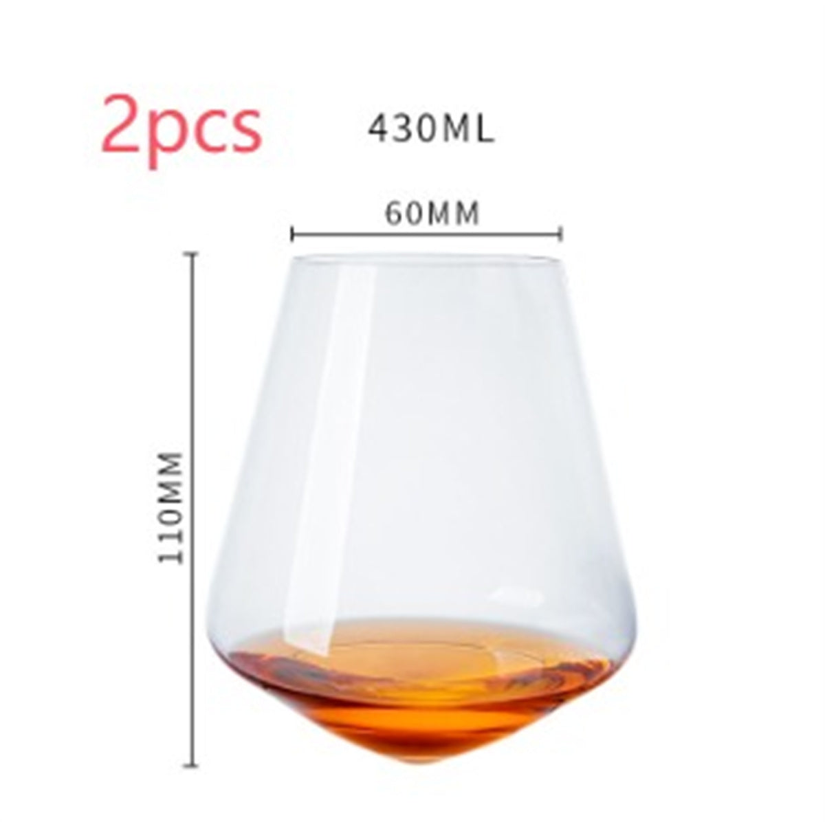 Handmade Crystal Tumbler Wine Glass - I Love Goods