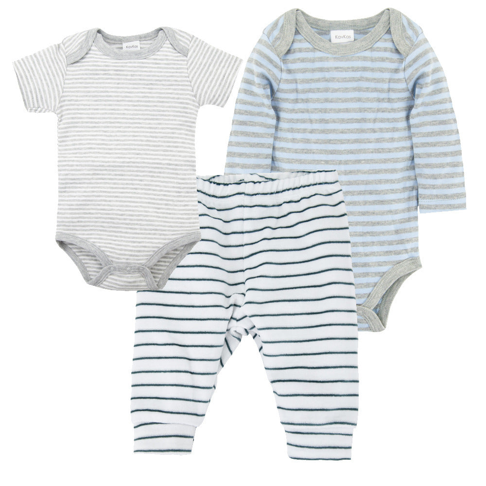 Solid Color Korean Newborn Baby Clothes Kids Set - I Love Goods