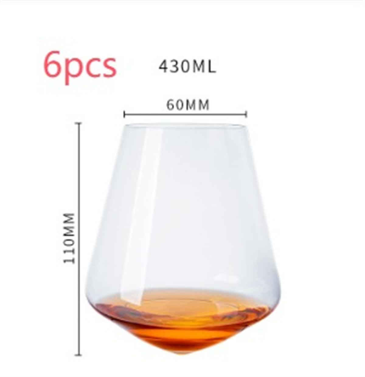 Handmade Crystal Tumbler Wine Glass - I Love Goods