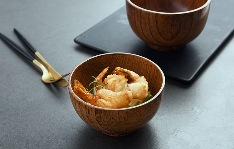 Retro Japanese style wooden tableware - I Love Goods