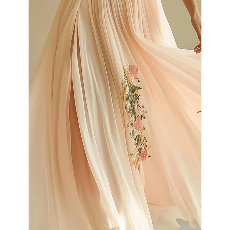 Flowy Floral Beach Wedding Guest Dress - I Love Goods