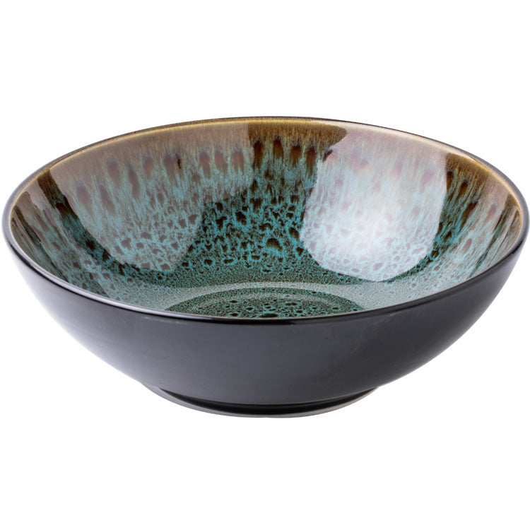Vintage Green Ceramic 8-inch Household Noodle Bowl - I Love Goods