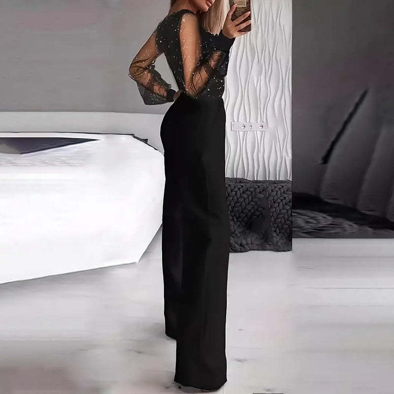 Sparkle & Slay: Sequin Tulle Jumpsuit - I Love Goods