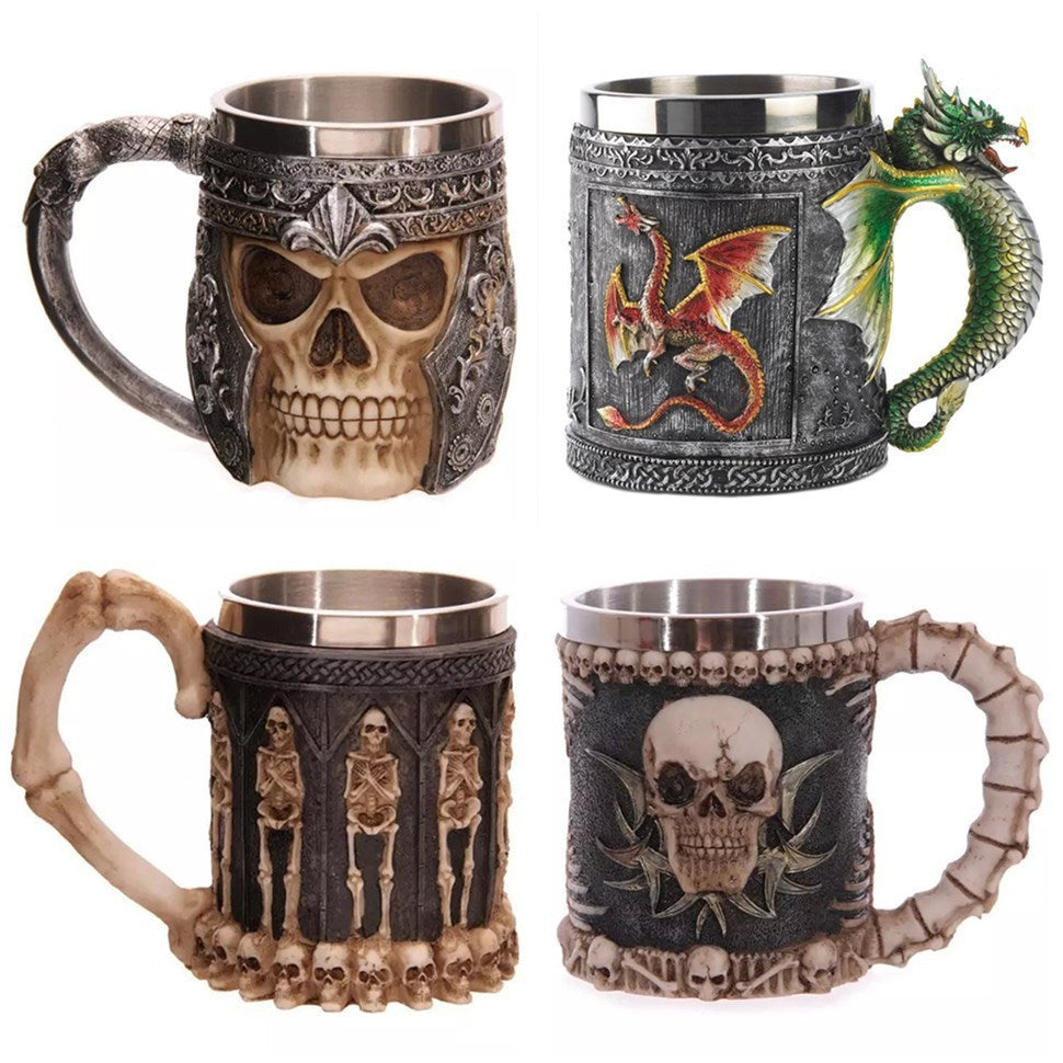 400ML 3D Skull Mugs Coffee - I Love Goods