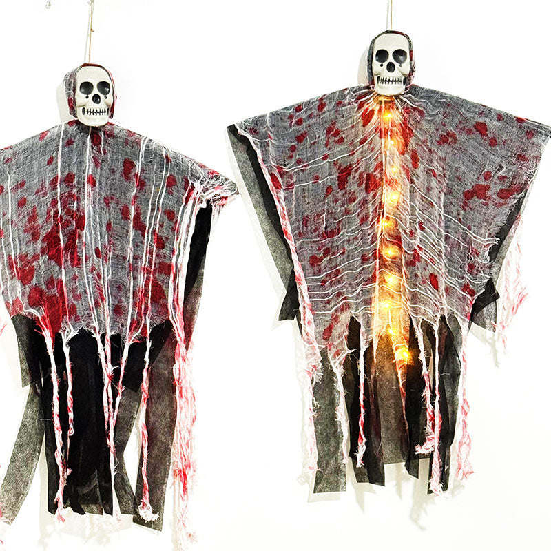 Glowing Blood-Stained Hanging Skull - I Love Goods
