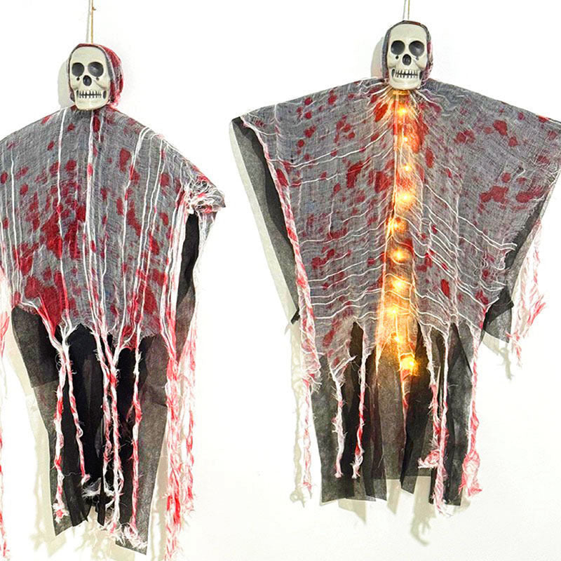 Glowing Blood-Stained Hanging Skull - I Love Goods