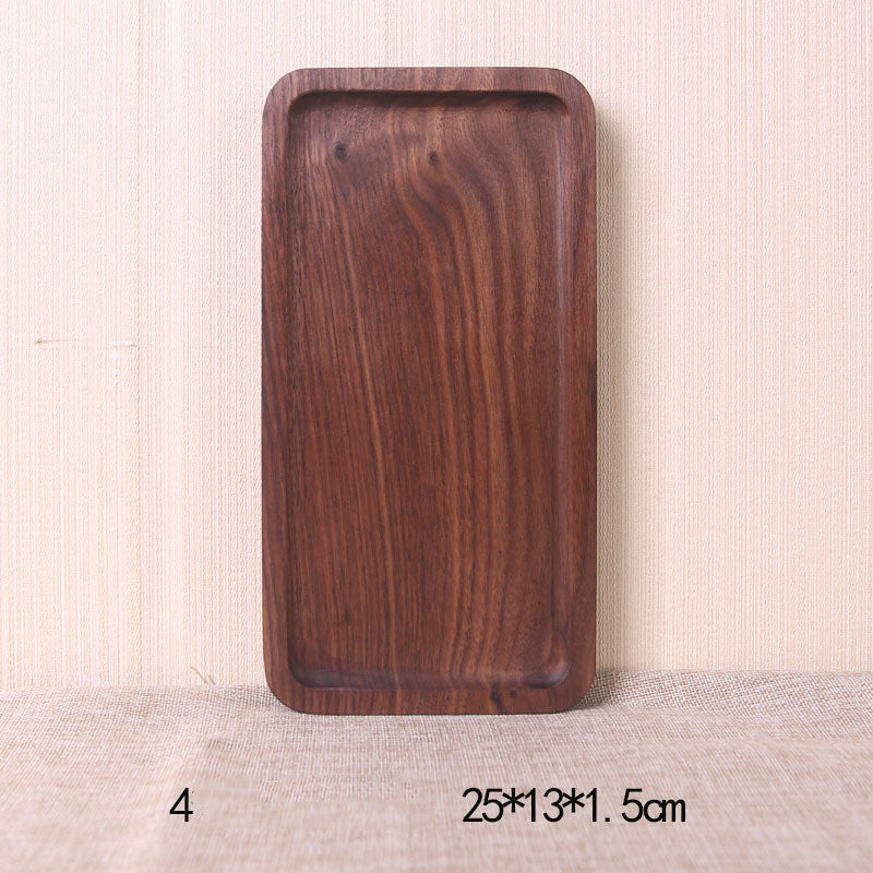 Japanese Style Wooden Black Walnut Rectangular Dinner Plate - I Love Goods
