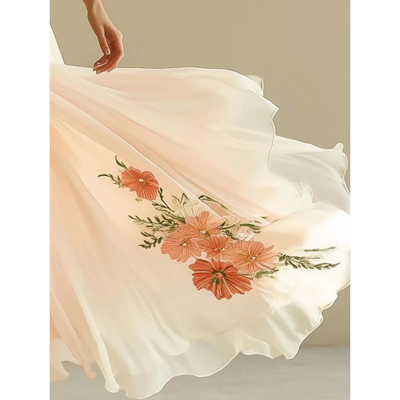 Flowy Floral Beach Wedding Guest Dress - I Love Goods