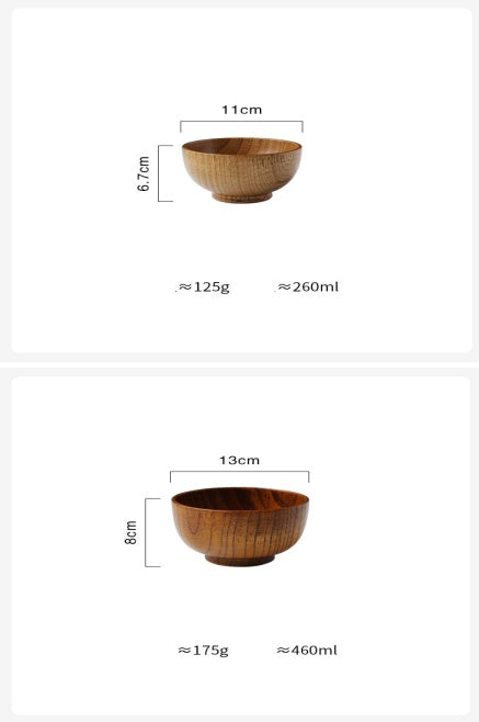 Japanese-Style Wooden Serving Bowls - I Love Goods