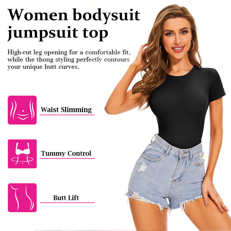 Second-Skin Short-Sleeve Shapewear - I Love Goods