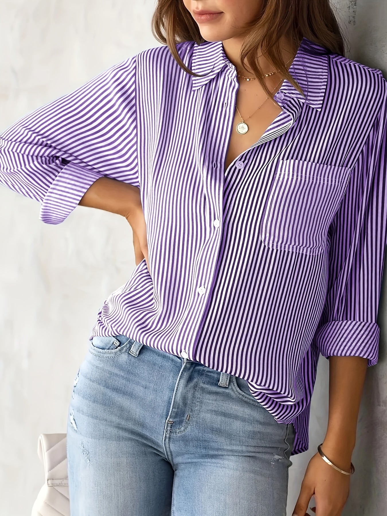 Classic Striped Long-Sleeve Shirt - I Love Goods
