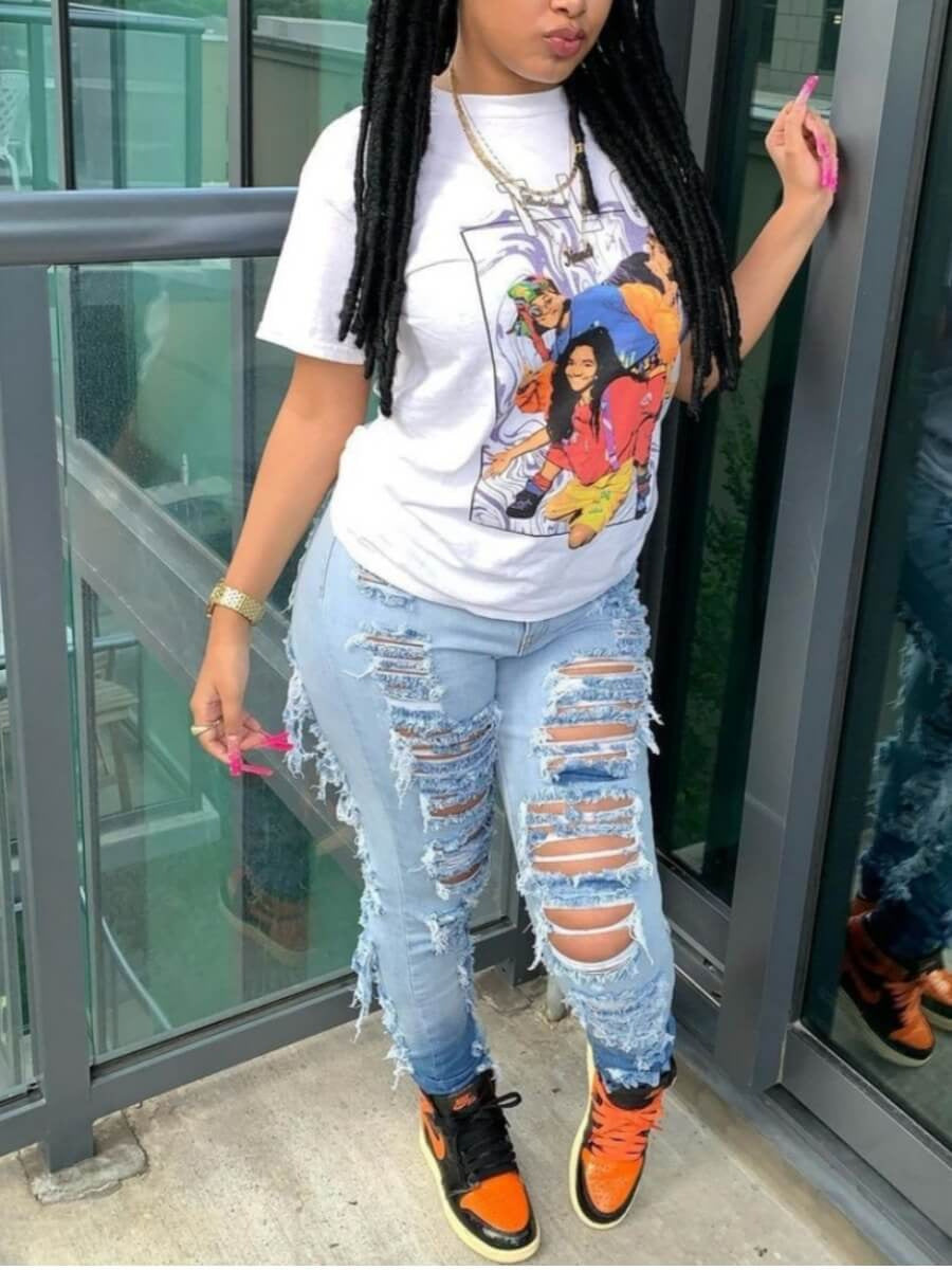 The Perfect-Fit Ripped Stretch Jeans - I Love Goods