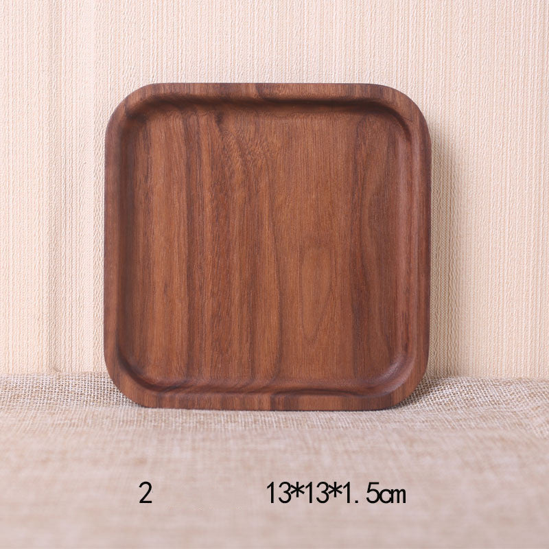Japanese Style Wooden Black Walnut Rectangular Dinner Plate - I Love Goods