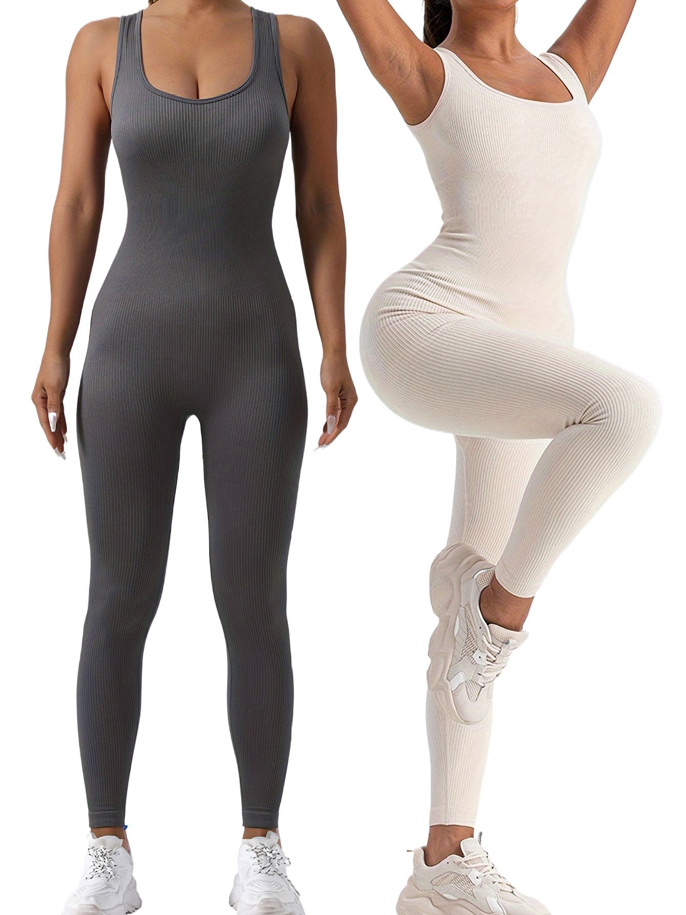 The Essential Ribbed Active Jumpsuit (2-Pack) - I Love Goods
