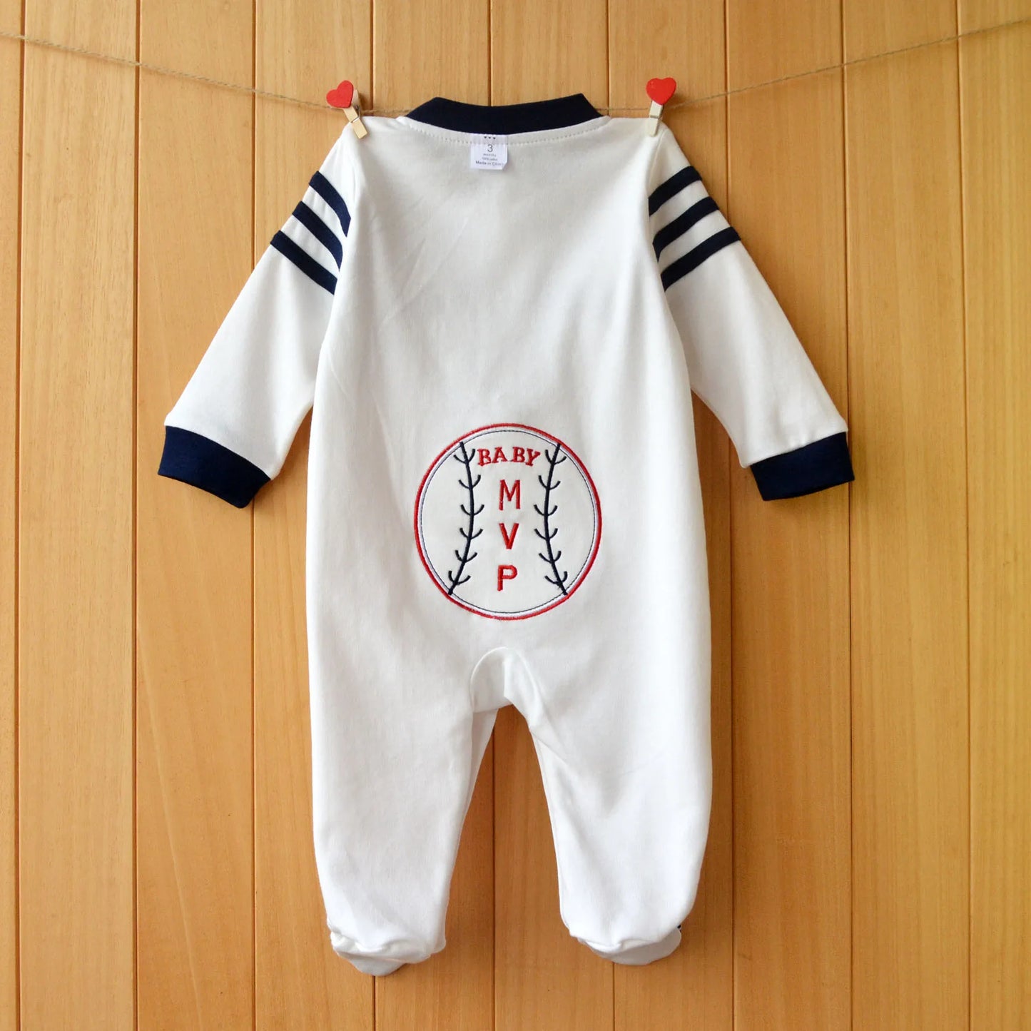Baseball Style Cotton Coverall (Newborn-Toddler) - I Love Goods