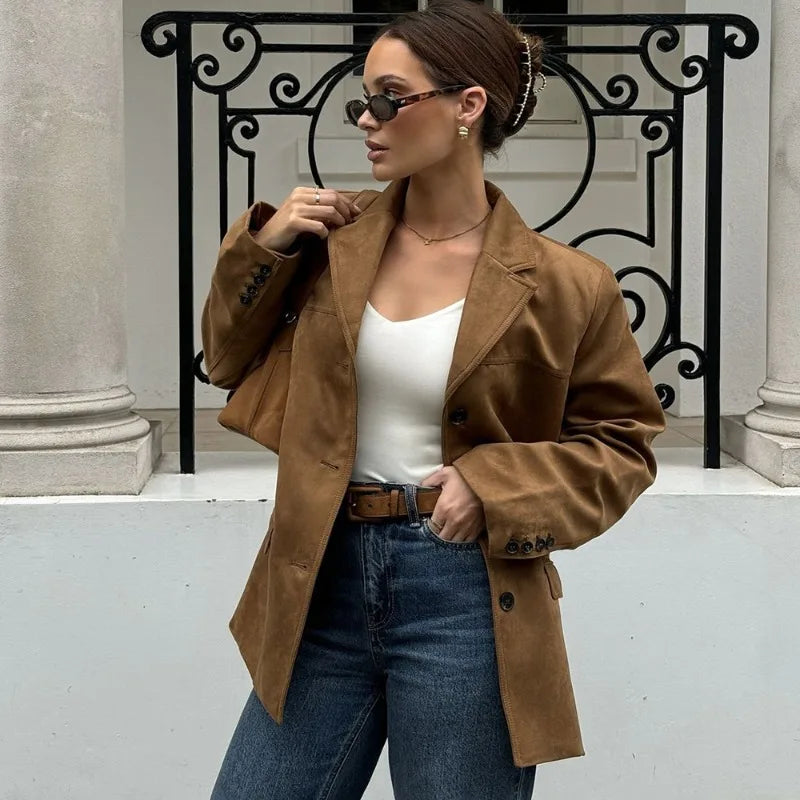Vintage Suede Blazer for Women - I Love Goods