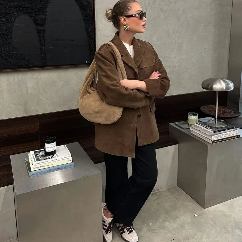 Vintage Suede Blazer for Women - I Love Goods