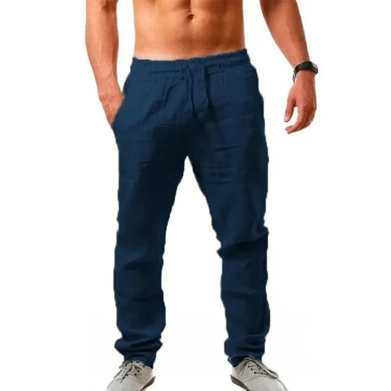 Cool & Comfy Men's Summer Linen Trousers - I Love Goods