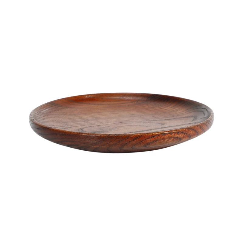 Smooth Round Wooden Bread Dish Tray / Seasoning Plate - I Love Goods