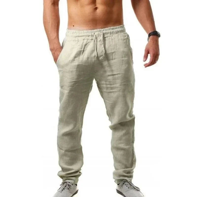 Cool & Comfy Men's Summer Linen Trousers - I Love Goods