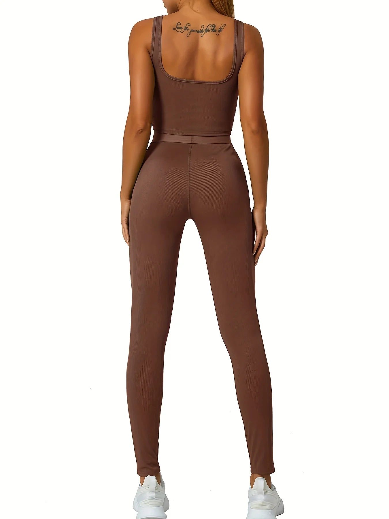 Ultimate High-Stretch Sporty Two-Piece Set for Women (Cropped Tank & Leggings) - I Love Goods