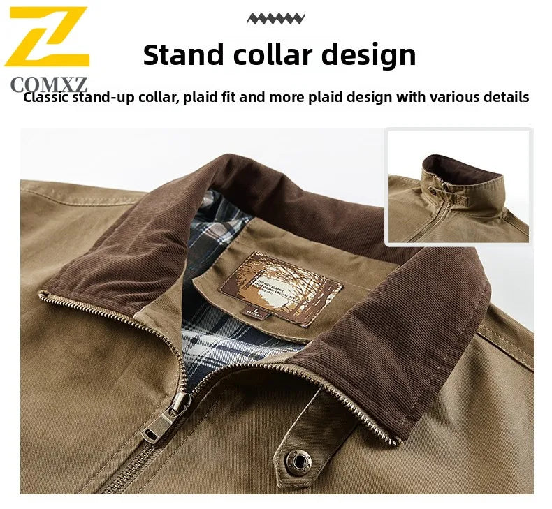 New 2025 Men's Retro Cotton Lapel Jacket - I Love Goods