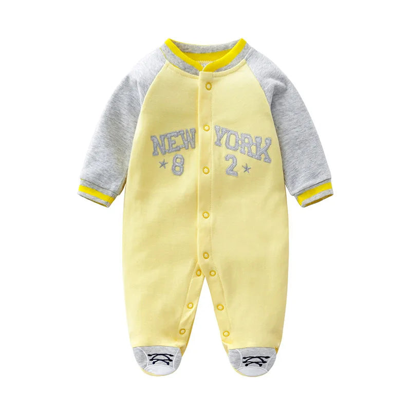 Baseball Style Cotton Coverall (Newborn-Toddler) - I Love Goods