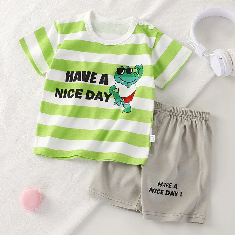 Unisex Cotton Clothes Set (Ages 1-3) - I Love Goods