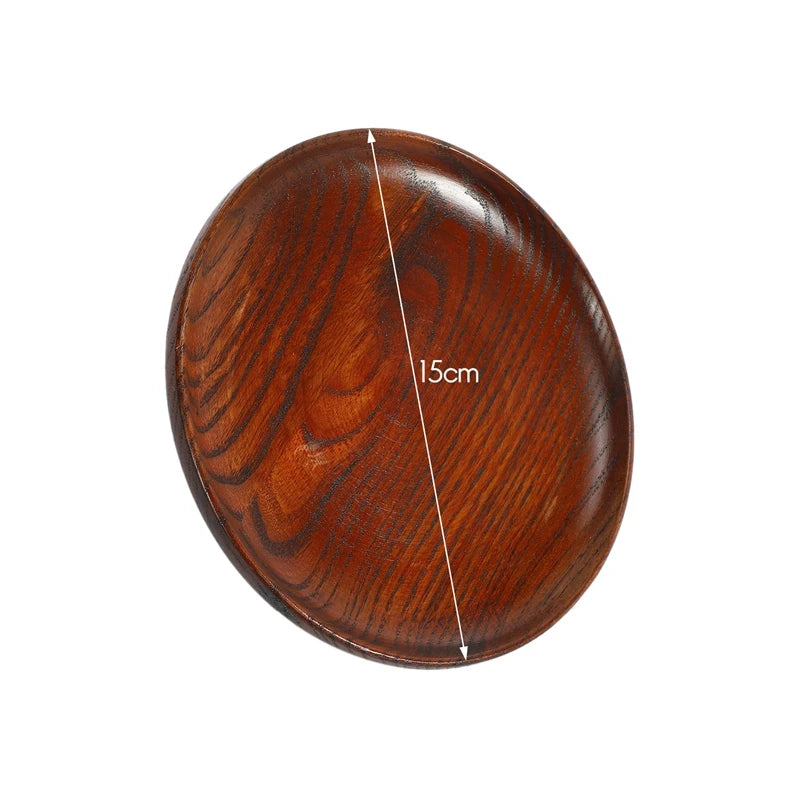 Smooth Round Wooden Bread Dish Tray / Seasoning Plate - I Love Goods