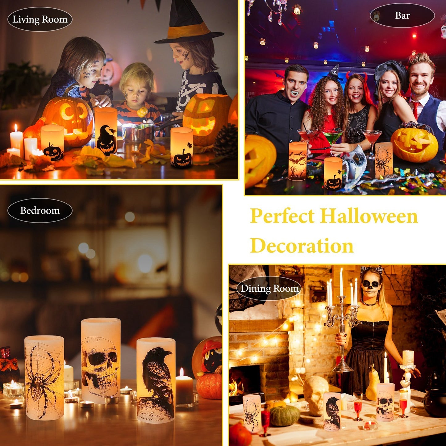 Spooky Glow 3PK Flameless Candles - I Love Goods