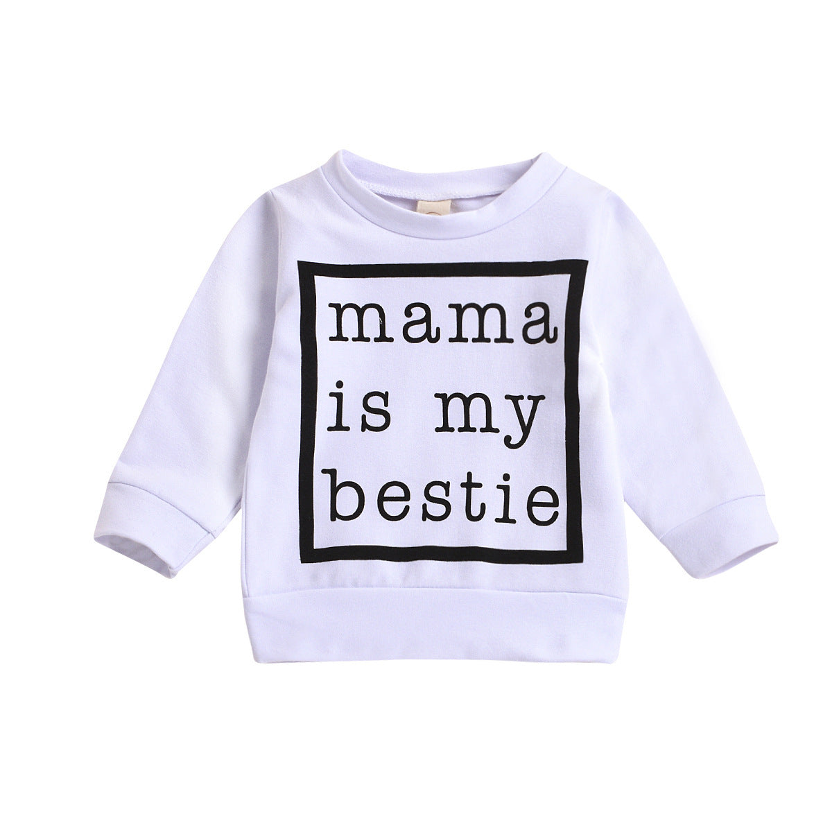 Black And White Mama Letter Print UniSex Baby Pullover Sweater - I Love Goods