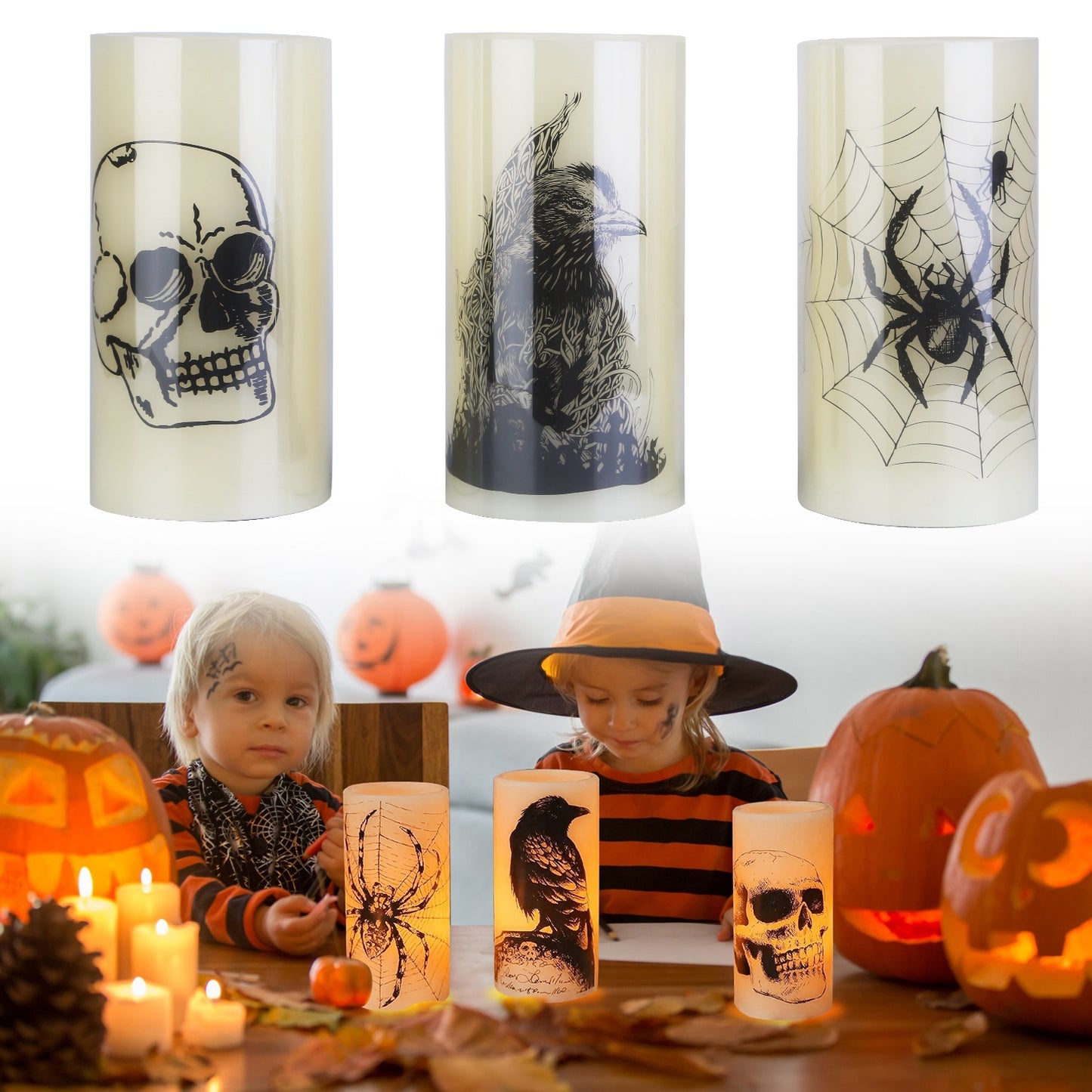 Spooky Glow 3PK Flameless Candles - I Love Goods
