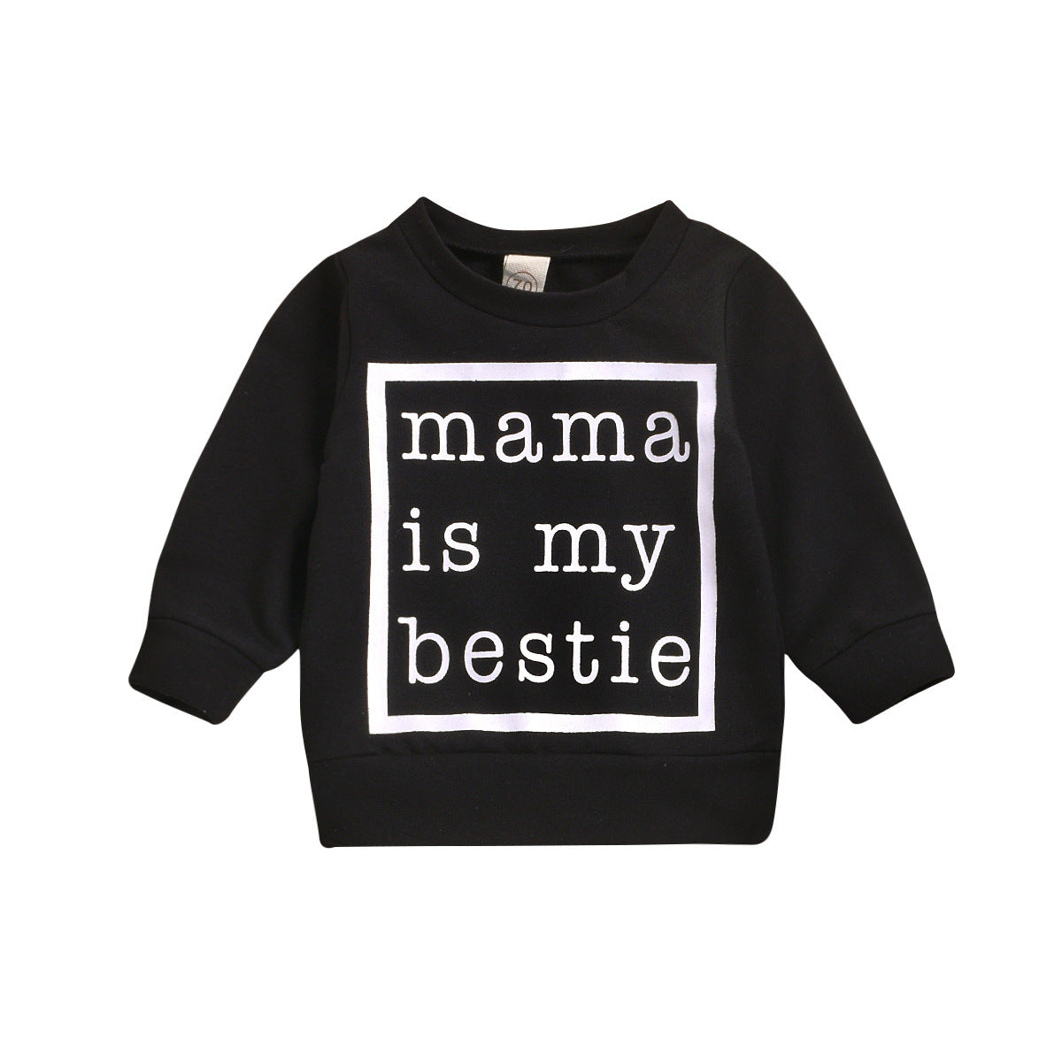 Black And White Mama Letter Print UniSex Baby Pullover Sweater - I Love Goods