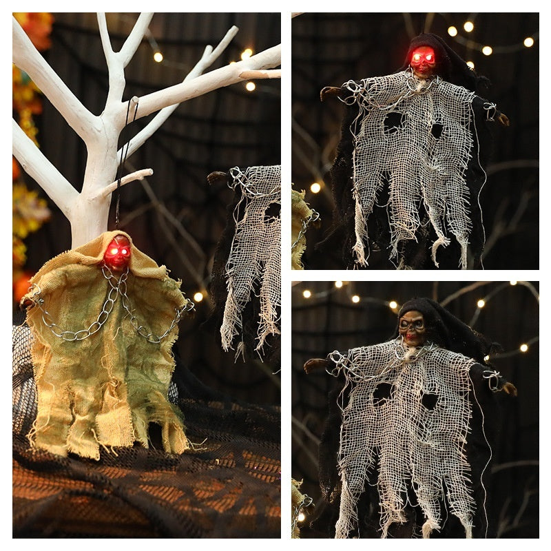 Glowing Chain-Bound Skull Ghost - I Love Goods