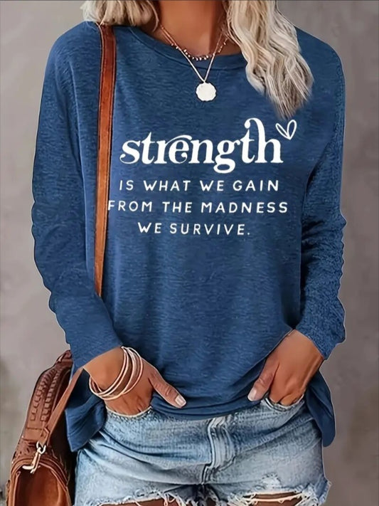 Motivate: "Strength" Print Sweatshirt - I Love Goods