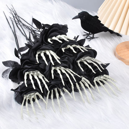 Gothic Skull Hand & Rose Decor - I Love Goods