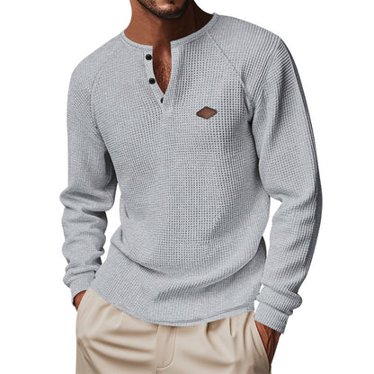 Men's Quick-Dry Waffle Henry Shirt - I Love Goods
