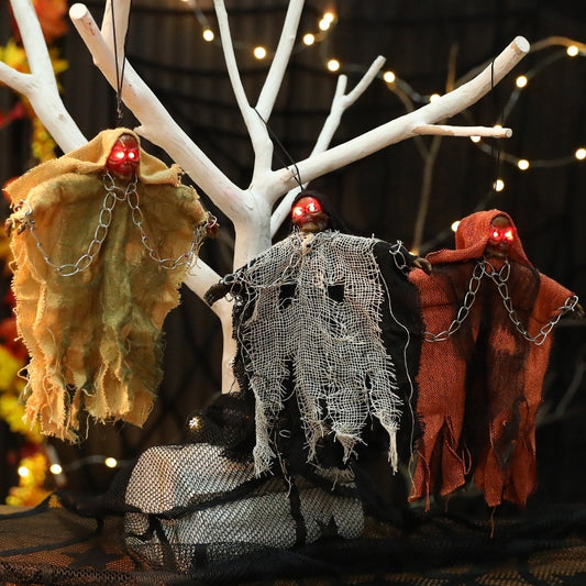 Glowing Chain-Bound Skull Ghost - I Love Goods