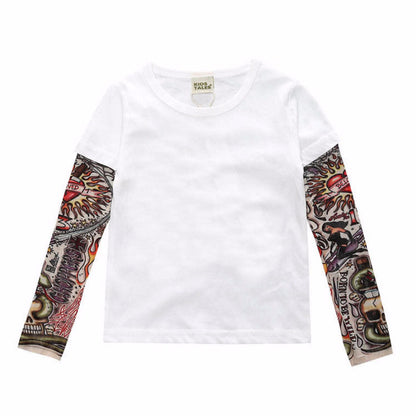 Tattoo long sleeve stitching top - I Love Goods