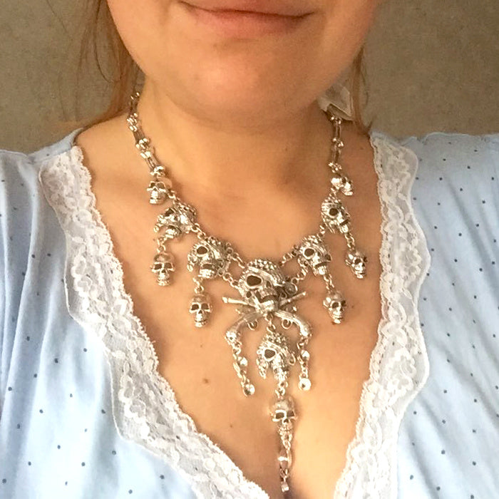Chic Punk Skull Tassel Necklace - I Love Goods